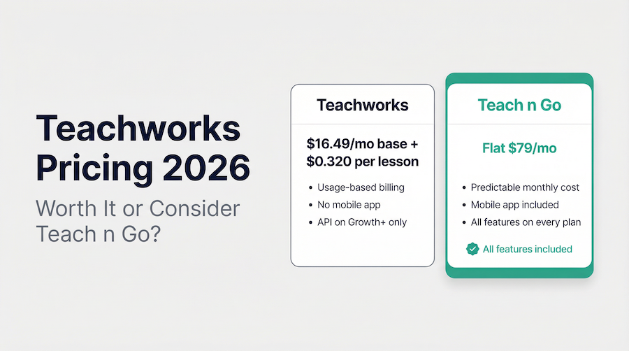 Teachworks pricing and comparison with Teach 'n Go