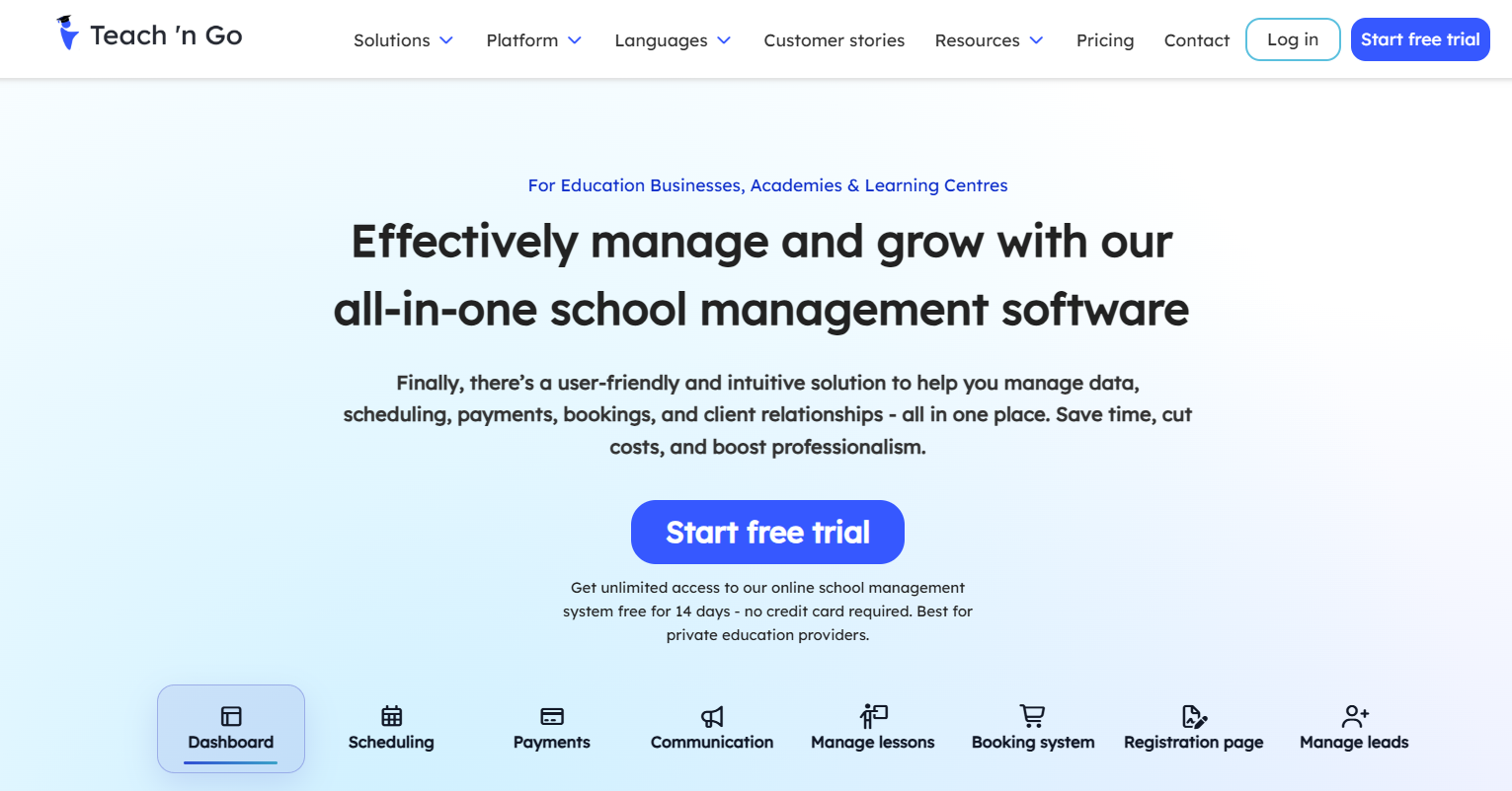 Teach 'n Go overview screenshot