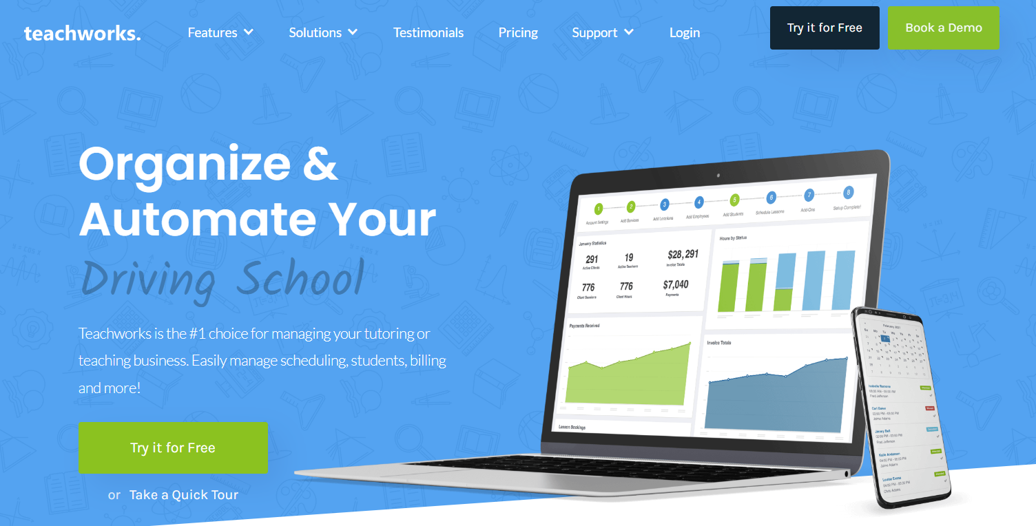 Teachworks school management software